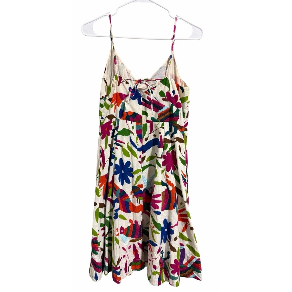Vanessa‎ Virginia Anthropologie Folk Art Dress Embroidered Floral Animals Size 6 - Picture 2 of 12